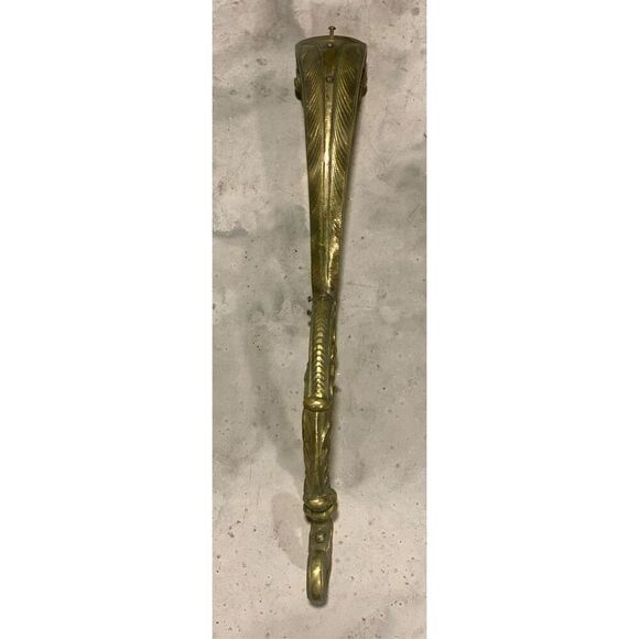 Antique Brass Scroll Rococo-Style Wall Sconce Bracket Chandelier Arm Part - Picture 4 of 9
